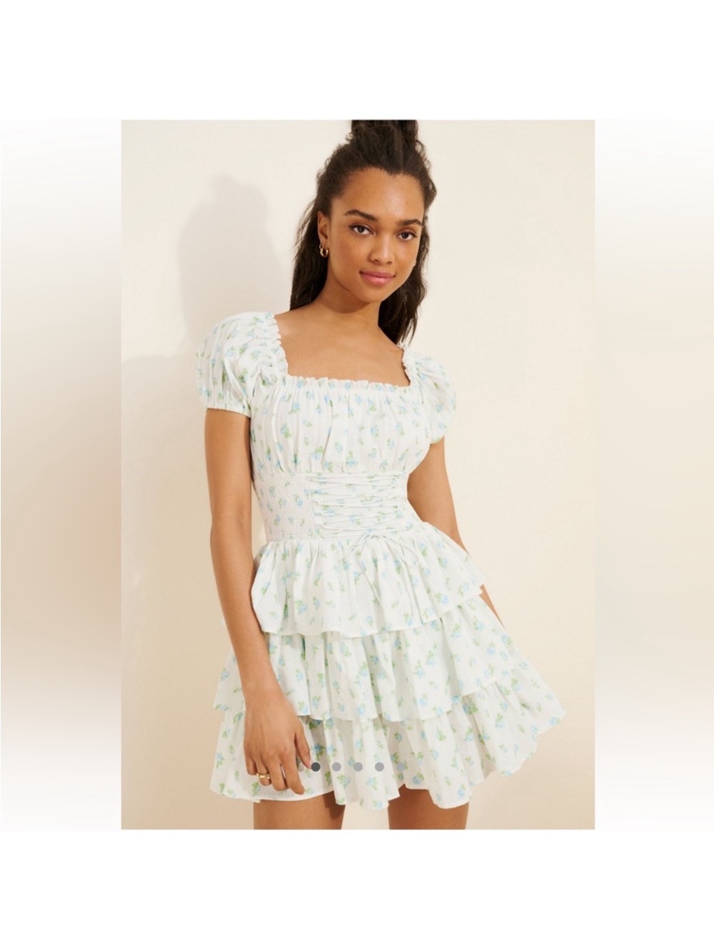 Amy Jane London Wisteria Linen Blend Mini Dress